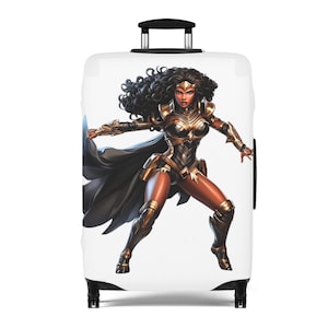 Black Shero Super Woman Comic Badass Action Figure Held Graphic Novel Wonder Geschenke für Frauen Mädchen Reise Reisegepäck Abdeckung - Weiß