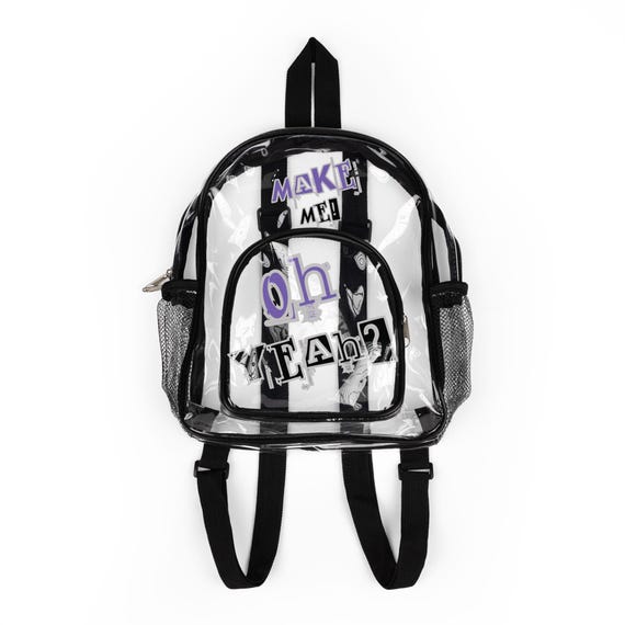 clear mini backpacks Aliceset Backpack Bulk Waterproof Transparent Colorful Bookbag Donation Supply Kits for Women Men(9 Inch,30 Pcs) Our clear plastic backpack is easy to wipe clean with water Eastsport 100% Clear Mini Backpack