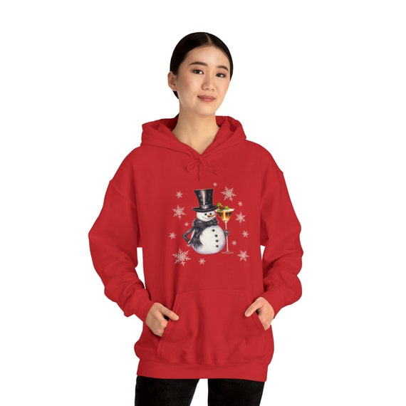 Smiling Snowman Snowflakes Mistletoe Cocktail Christmas Sweater Party Happy  Holidays Seasons Greetings Unisex Heavy Blend™ Sweatshirt Hoodie - Etsy  Canada