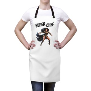Black Shero Super Woman Comic Badass Action Figure Held Graphic Novel Wonder Geschenke für Frauen und Mädchen Kochen Küche Kochschürze