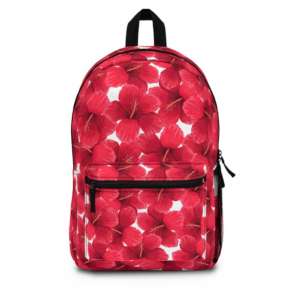 Hibiscus Flower Backpack, Bouquet Garden Island Beach Lover