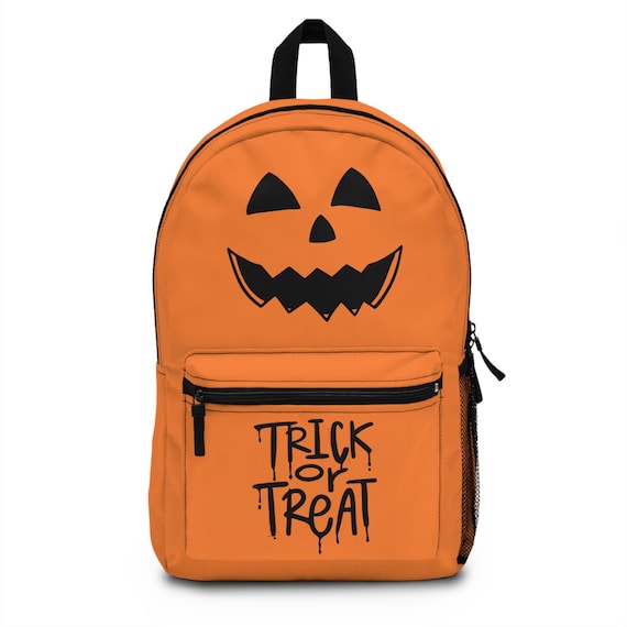 Pumpkin Face Backpack, Costume Orange and Black Halloween  display picture 3