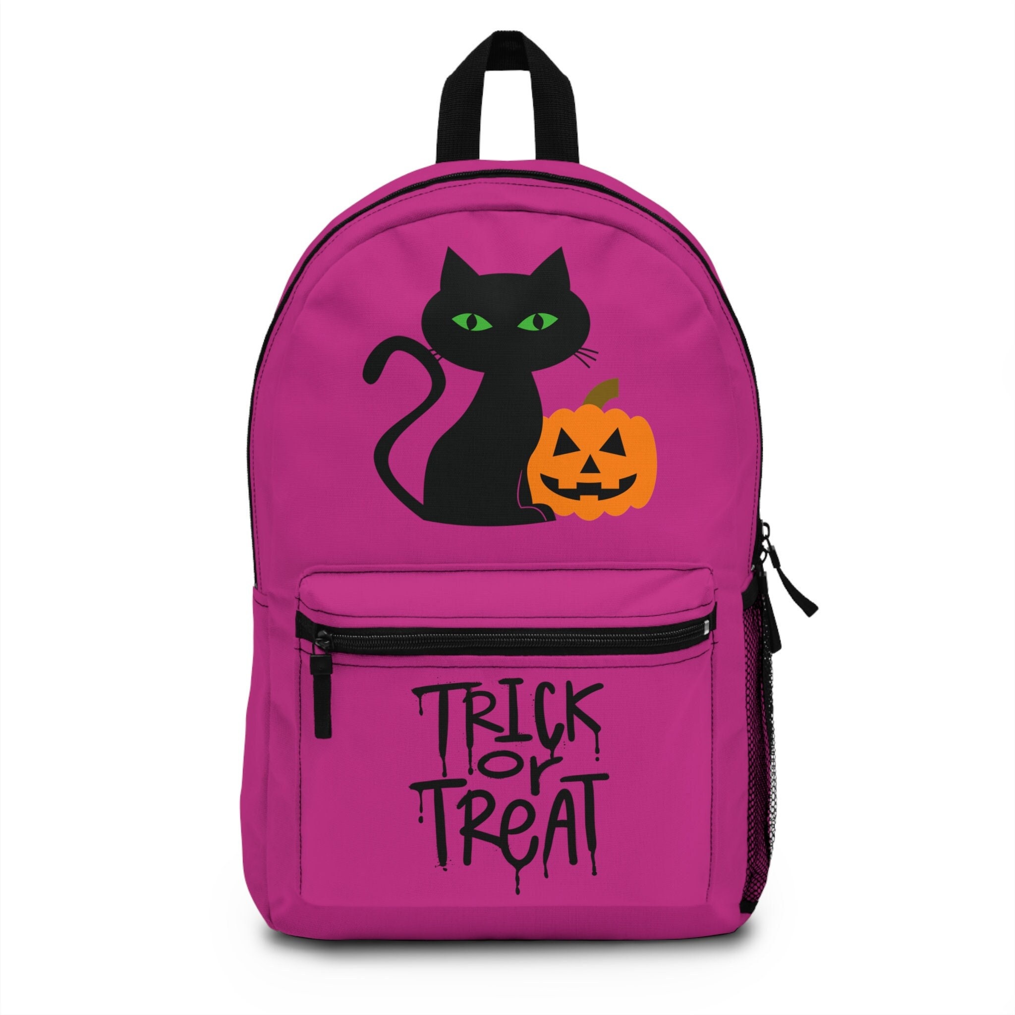 BACKPACK-CUSTOM MADE-BLACK CATS & PUMPKINS PUMPKIN ROW TREAT BAG! Order yours now! Available only at  main image 3