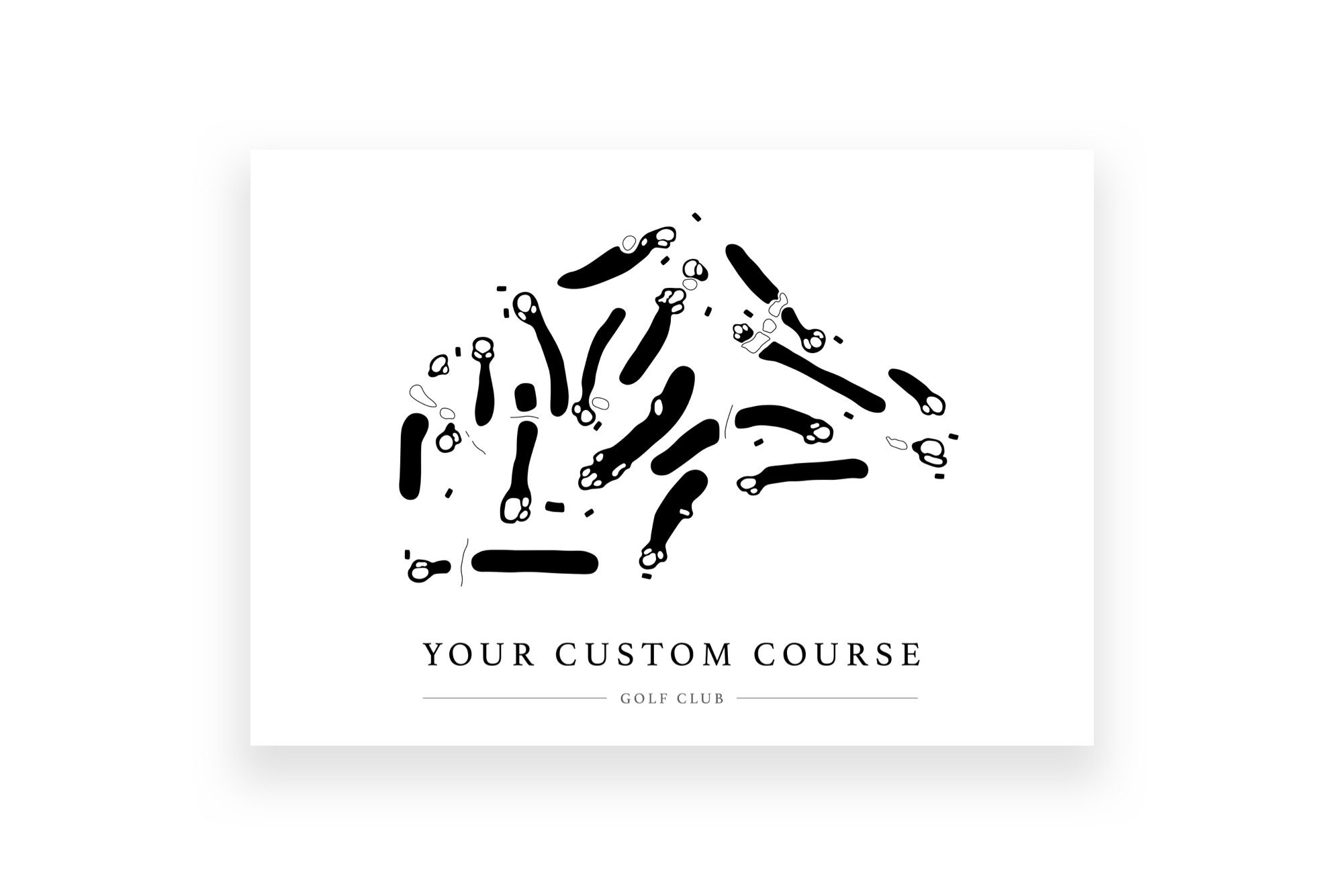 Custom Golf Course Layout | With or Without Scorecard | Personalization ...