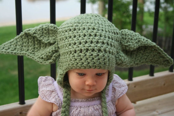 Star Wars Crochet Knit Hat Baby Yoda 
