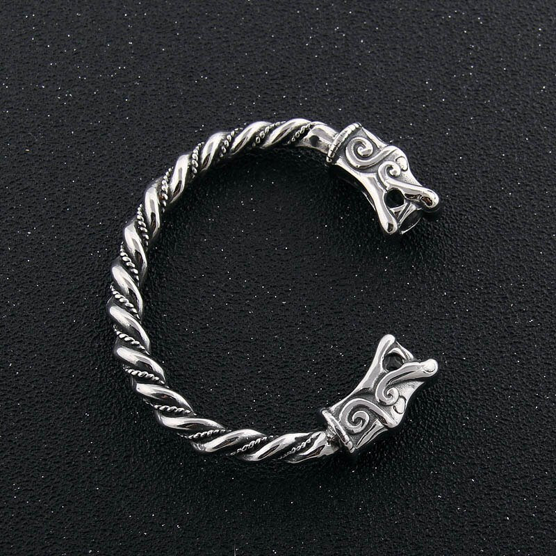 Dragon Vikings Wolves of Odin Wolf Men Bracelet Geri Freki Fenrir Arm ...
