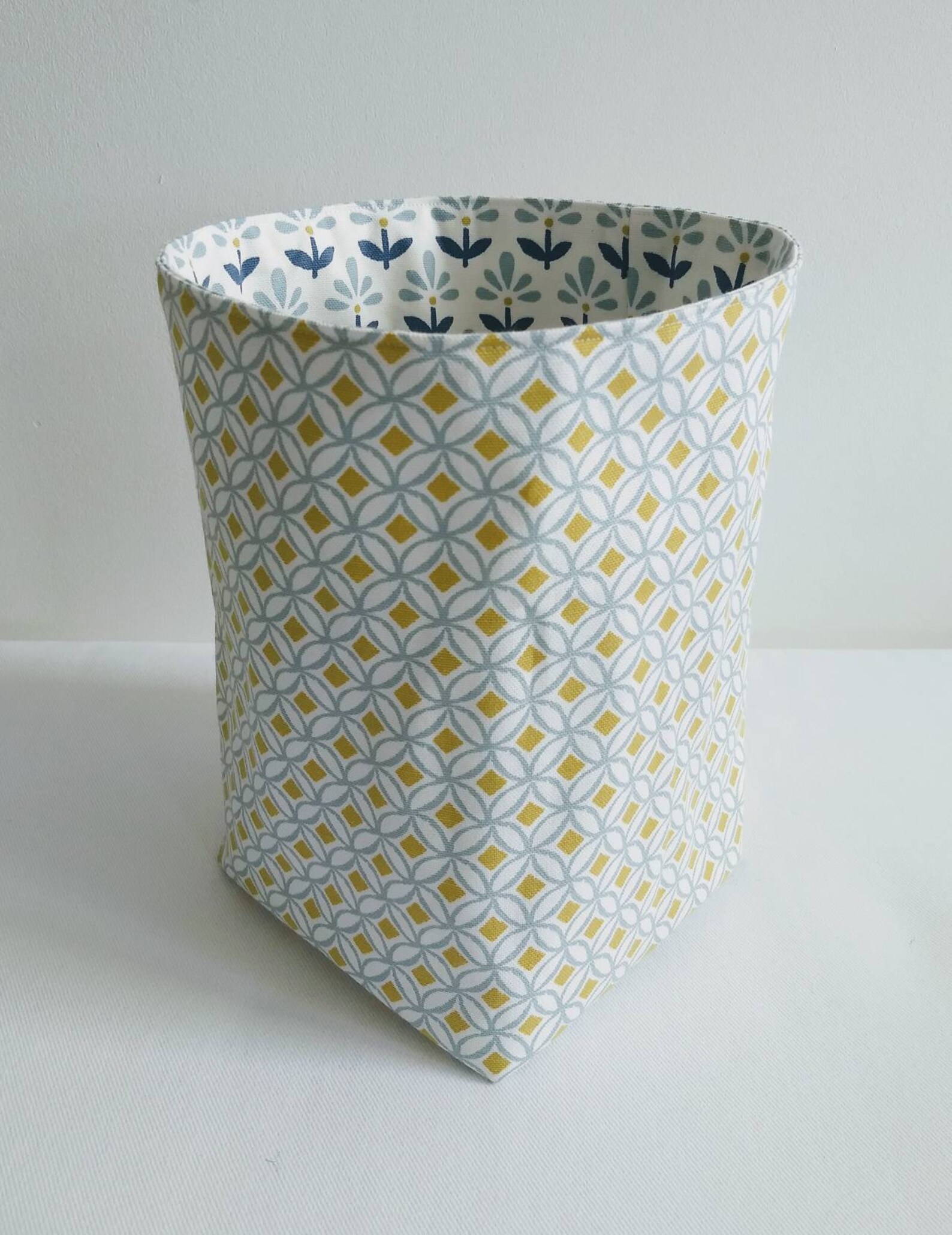 Large Tall Storage Container. 15cm x 15cm Base. Blue Etsy