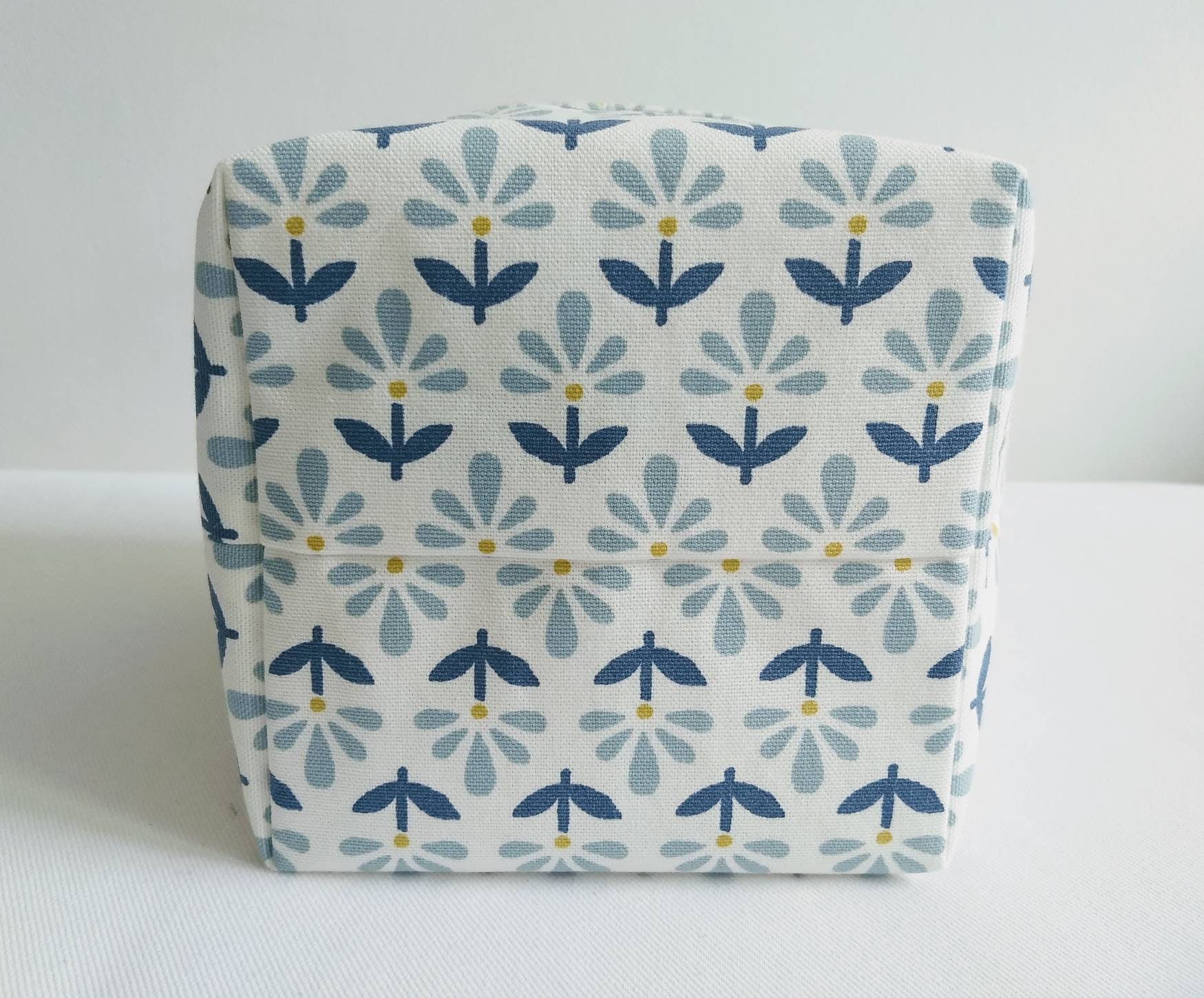 Large Tall Storage Container. 15cm x 15cm Base. Blue Etsy