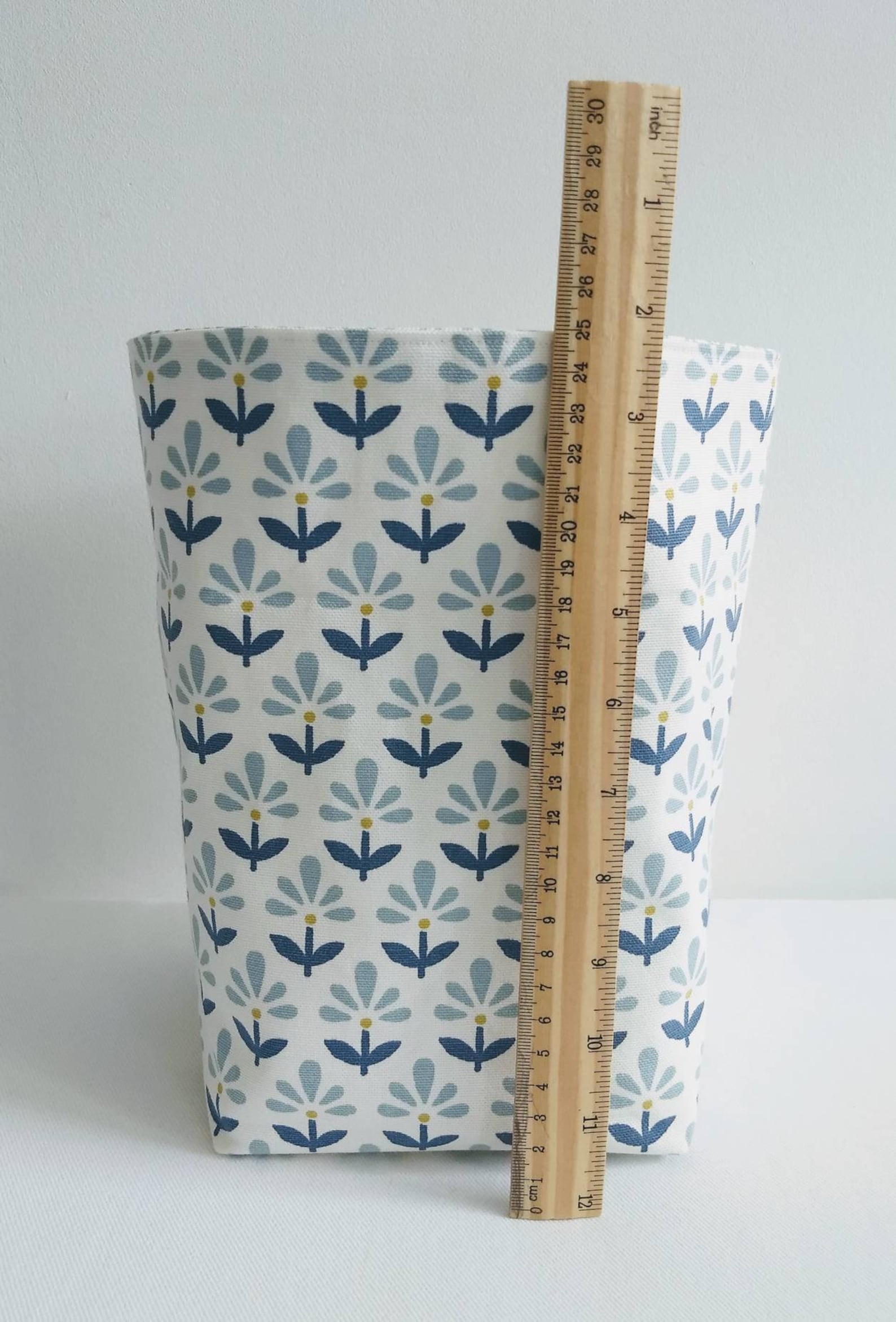 Large Tall Storage Container. 15cm x 15cm Base. Blue Etsy