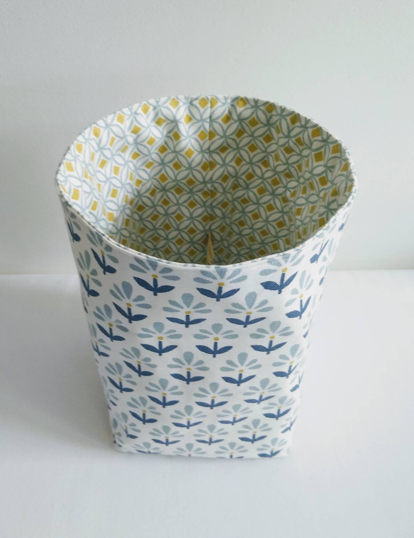 Large Tall Storage Container. 15cm x 15cm Base. Blue Etsy