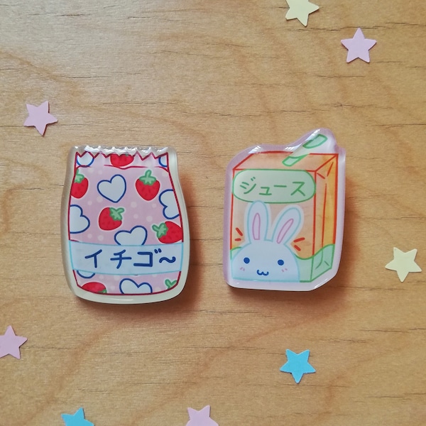 kawaii food pin, kawaii pin, acrylic pin, aesthetic pin, kawaii anime pin, otaku cute pin, cute food pin, cottagecore pin, alt cute pin