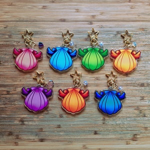Mermaid Melody Pichi Pichi Pitch acrylic keychain with glitter, cute anime merch, anime fanart keycharm, handmade pichi pichi pitch