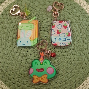 Kawaii food keychain, aesthetic food, cute food, cute keychain, kawaii keycharm, japanese food, cute japanese food, kawaii stationery otaku