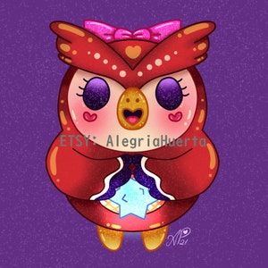 ANIMAL CROSSING CELESTE Illustrazione, decorativa, Animal Crossing, illustrazione, decorazione, Nintendo Fanart, arte videogiochi, stampa
