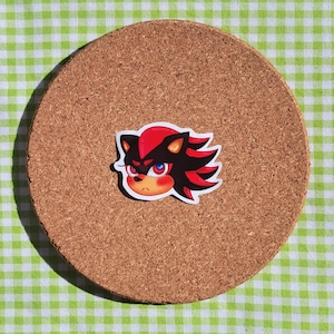 Shadow Sonic sticker, Shadow the Hedgehog sticker, leuke Sonic-geïnspireerde sticker, videogame sticker, Sonic briefpapier