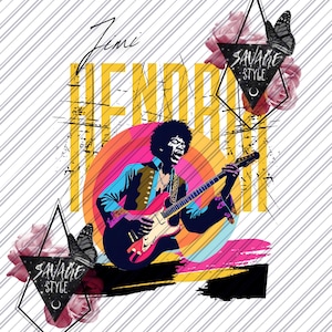 Jimi Hendrix sublimation, stay free, hippie designs, Jimi Hendrix PNG File
