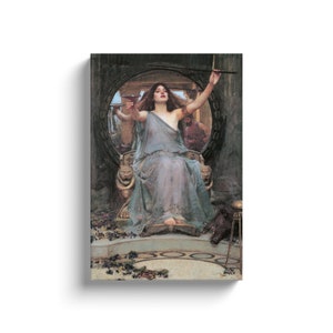John William Waterhouse: Circe Offering The Cup To Ulysses, greek mythology wall art, greek mythology decor, femme fatale, fairy wall art