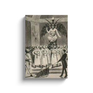 Baphomet at a Freemason session, Lucifer, Satan, Luciferian, Satanism, Satanic, Witchcraft, Witchy, Witch kit, Witchcraft supply, asmodeus