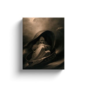 A Witch Surfing On A Sieve. witchcraft, witchy, baphomet, lucifer, satan, luciferian, satanism, satanic, flying ointment, grimoire witch kit