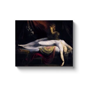 The Nightmare, Henry Fuseli, horror decor, surrealism art, creepy, horror painting, horror poster, horror print, horror art, creepy painting