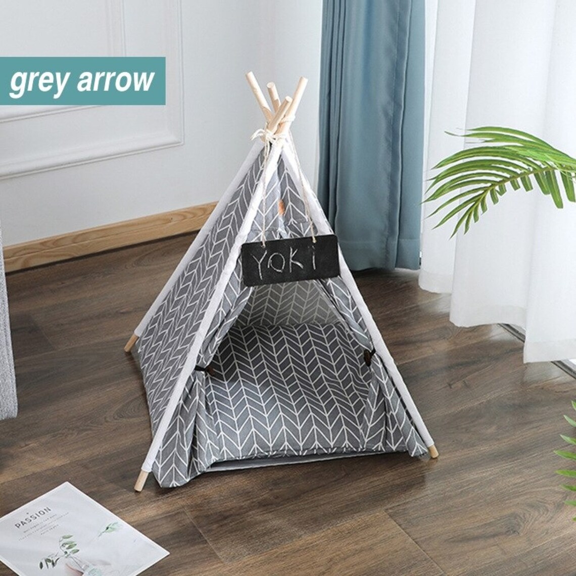 Dog Teepee bed puppy Tent Gray Blacksoft eco friendly felt of Etsy