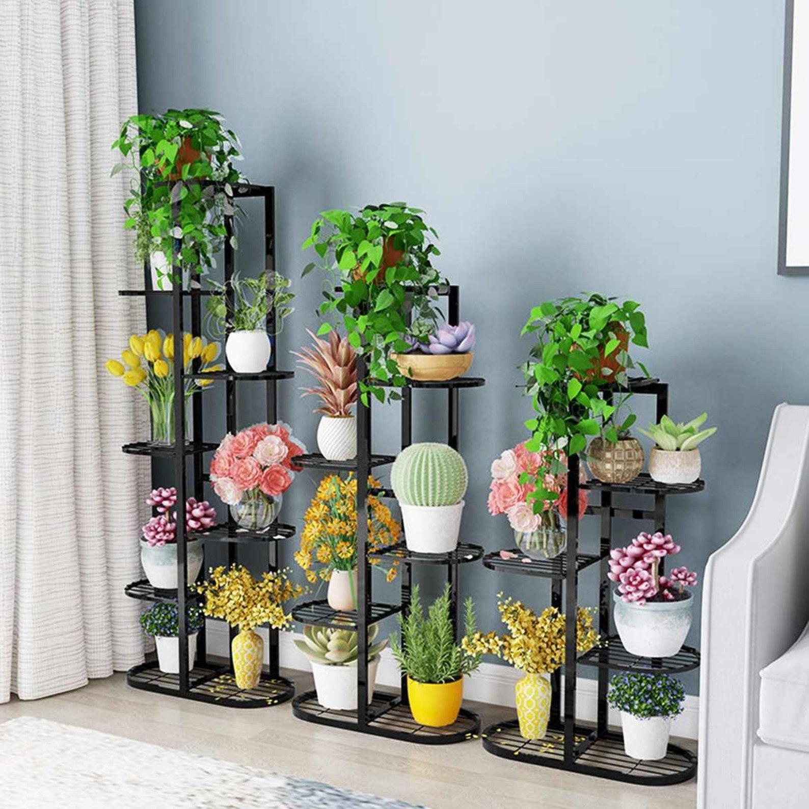 1pcs Plant Shelves Iron Potted Flower Plant Stand Rack Etsy