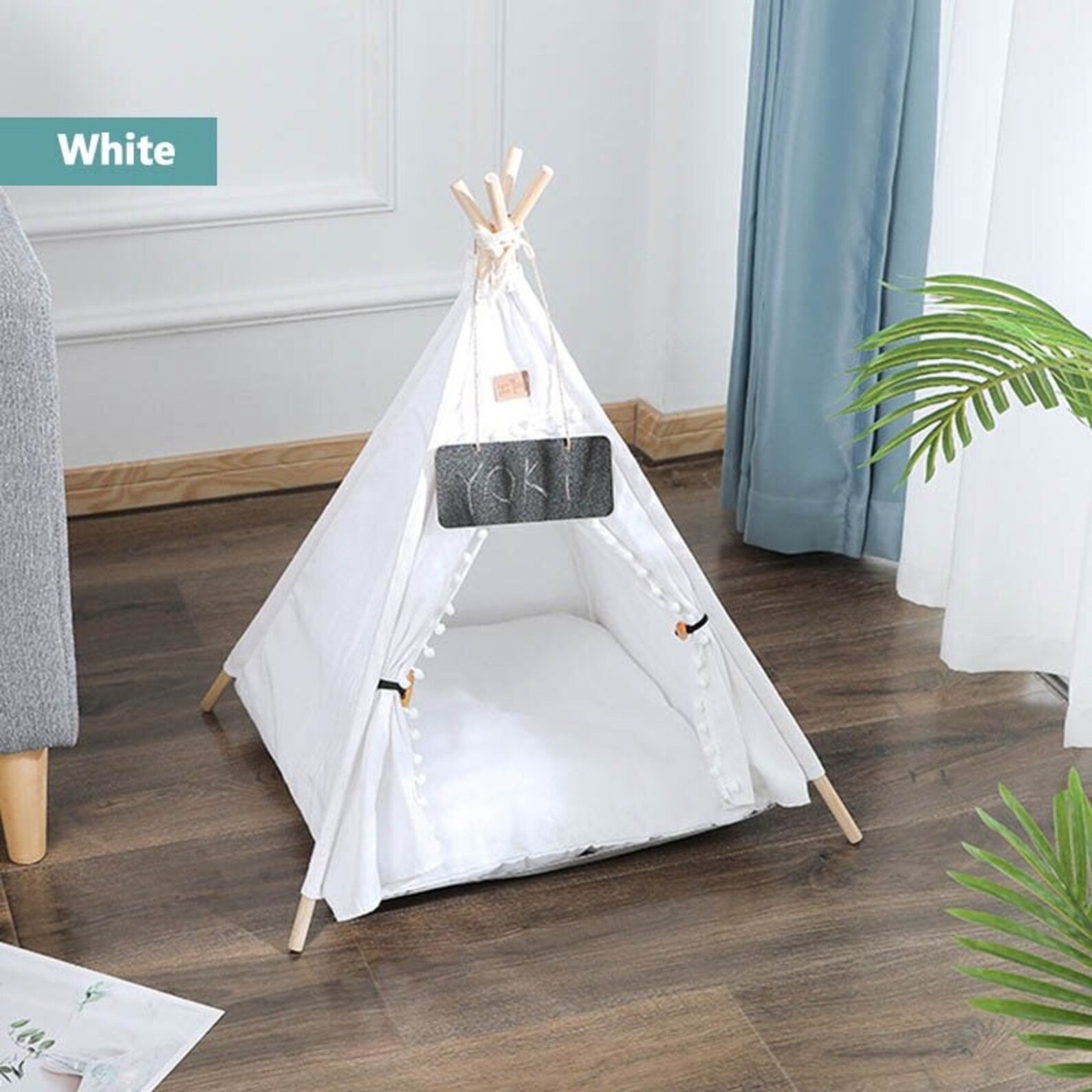 Dog Teepee bed puppy Tent Gray Blacksoft eco friendly felt of Etsy