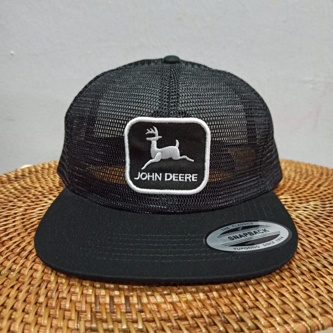 Vintage Custom John Deere Nero Full Mesh Logo Patch Trucker | Etsy Italia