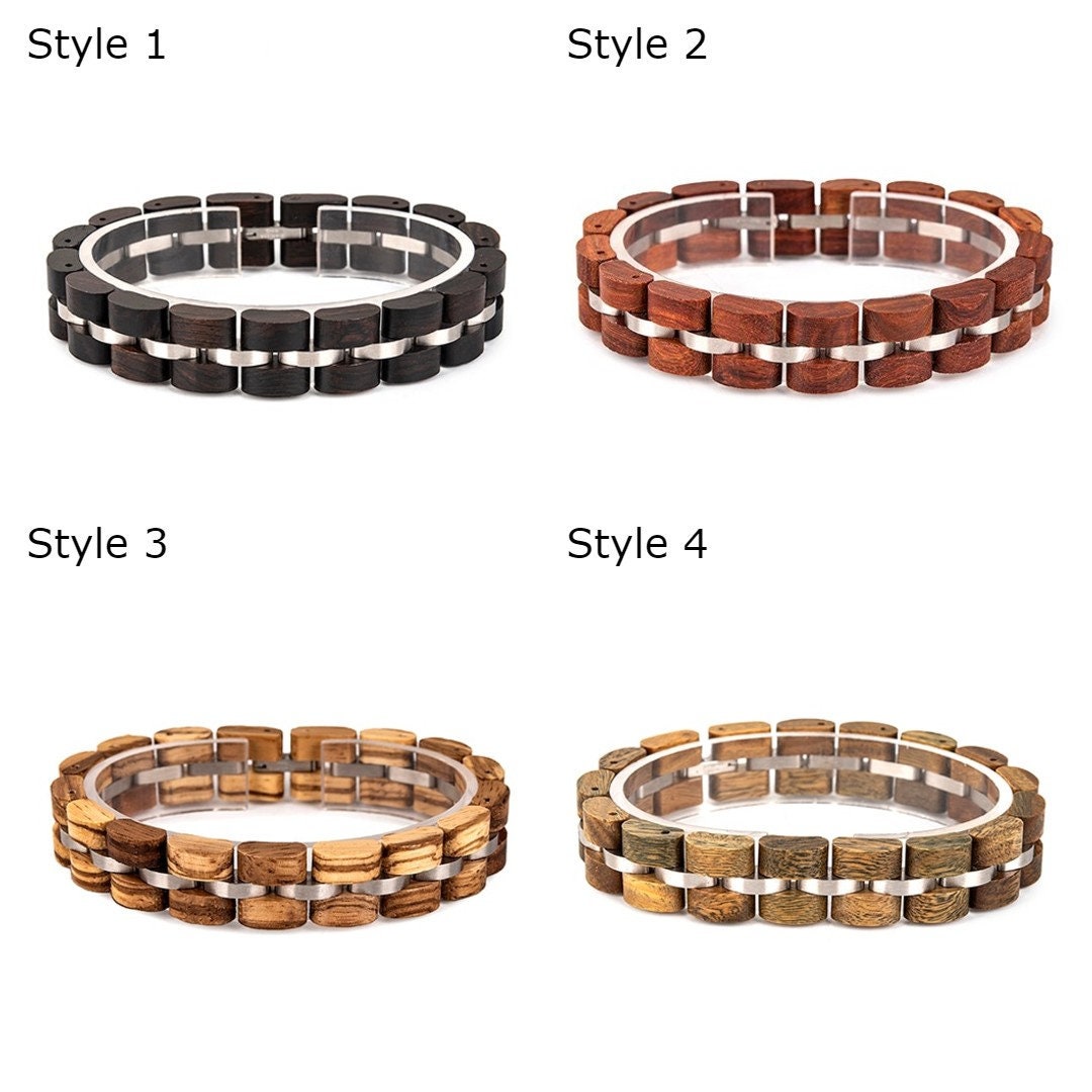 Highquality Wooden Bracelet Men Women Wooden Etsy