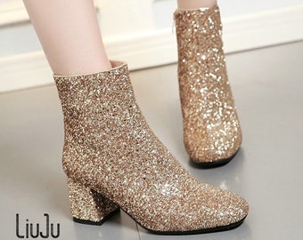 long sparkly boots