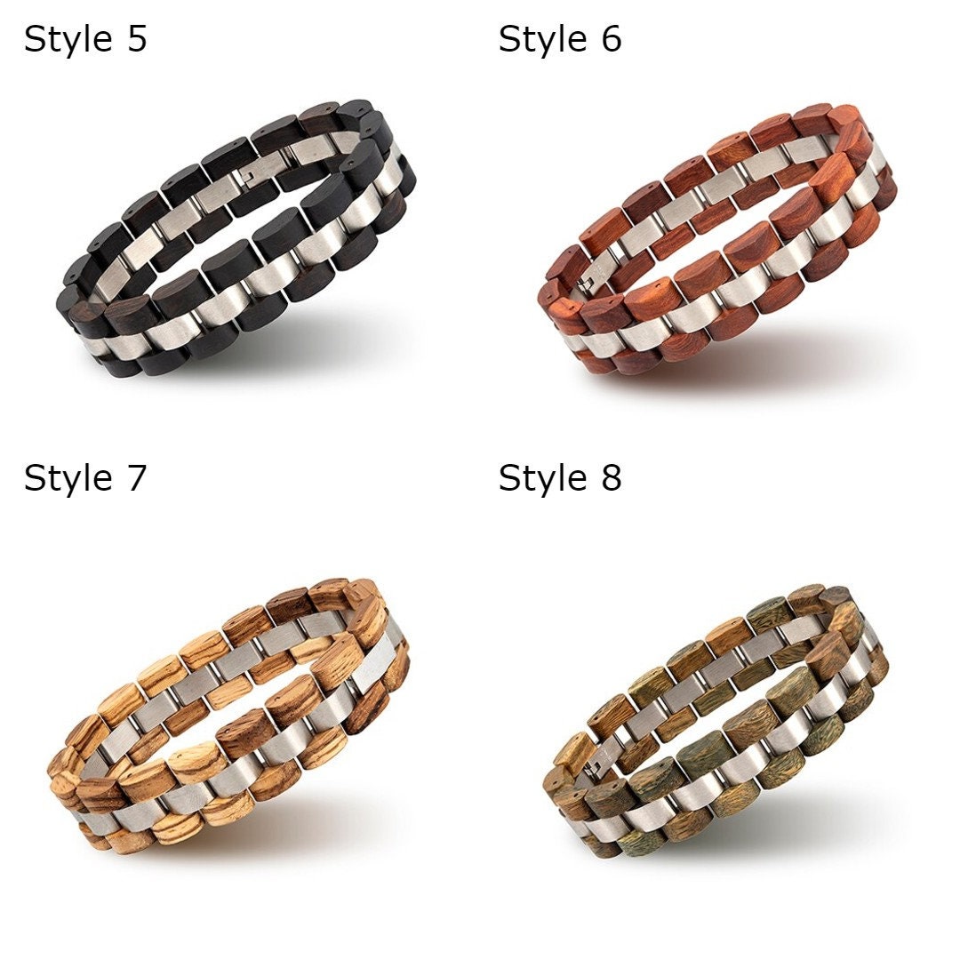 Highquality Wooden Bracelet Men Women Wooden Etsy