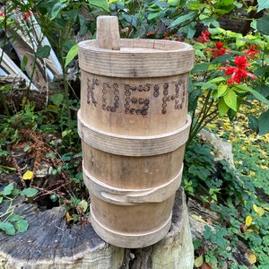 Antique wooden barrel - Ethnic old bowl - Farmhouse - Home decor - Rustic Decor