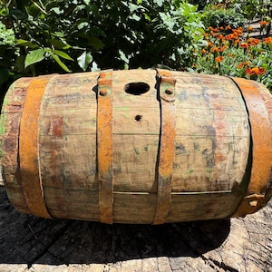 Antique wooden barrel - Old primitive bowl - Farmhouse - Home decor - Rustic Decor #7