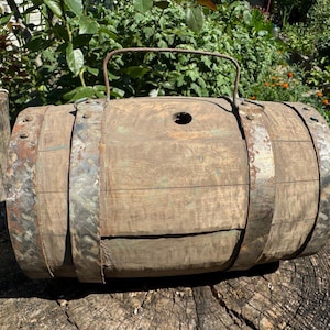 Antique wooden barrel - Old primitive bowl - Farmhouse - Home decor - Rustic Decor #2