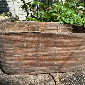 Antique wooden bowl - Old bucket - Farmhouse - Home decor - Rustic Decor #4