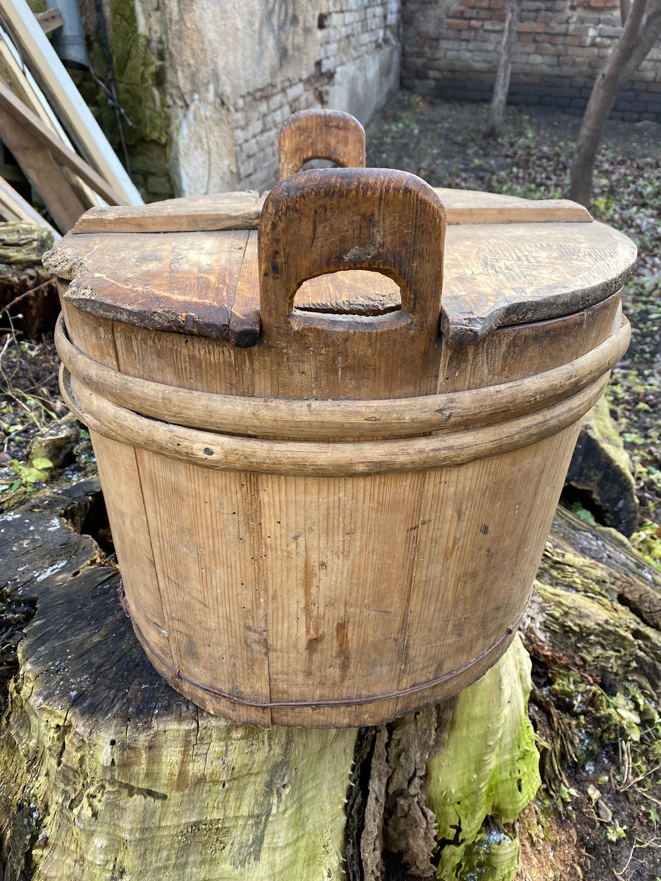 Antike Holzschale Teig wann ethnische Holzkiste | Etsy