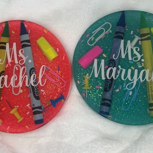 Personalized Teacher Coaster - Etsy