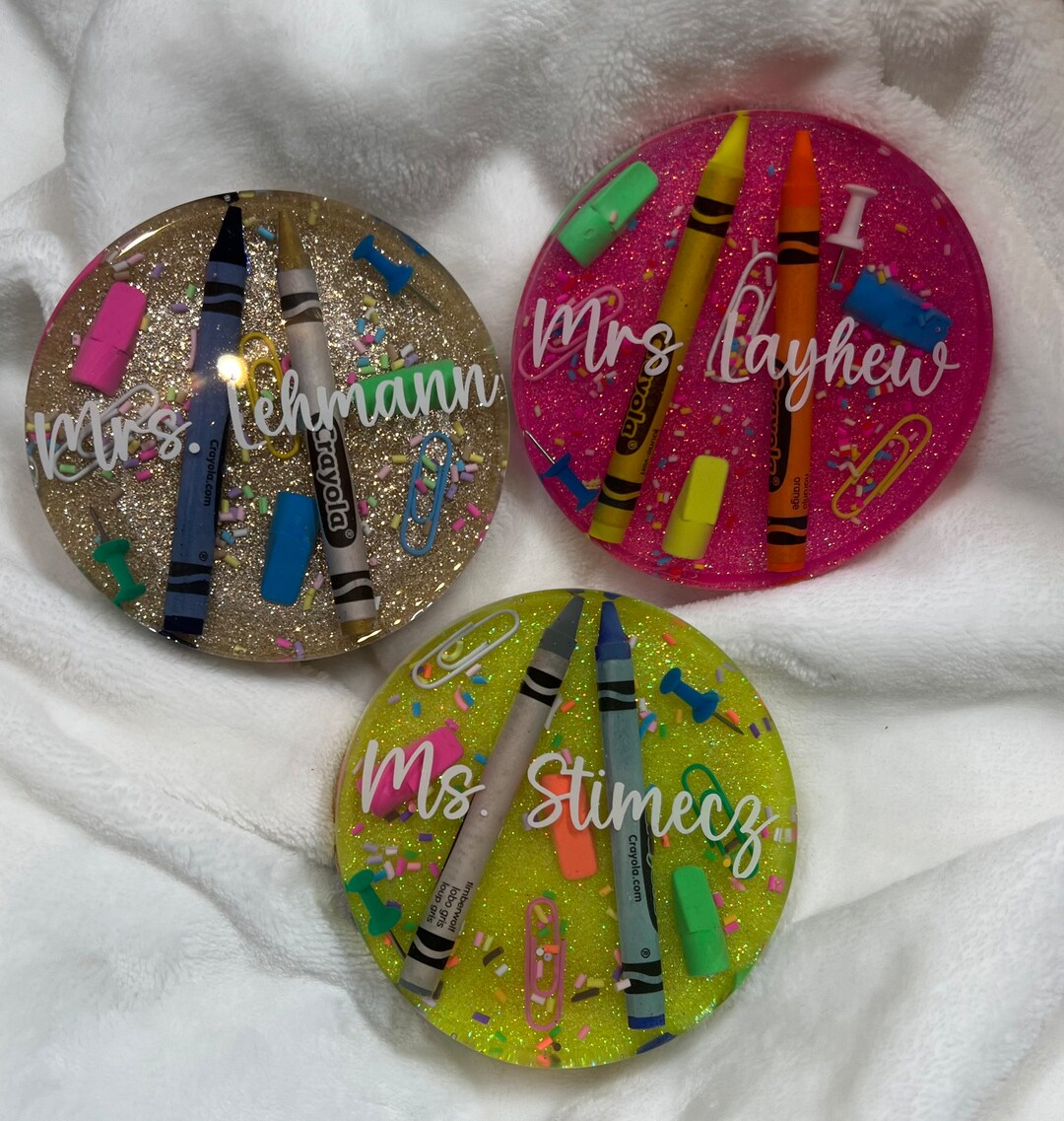 Personalized Teacher Coaster - Etsy