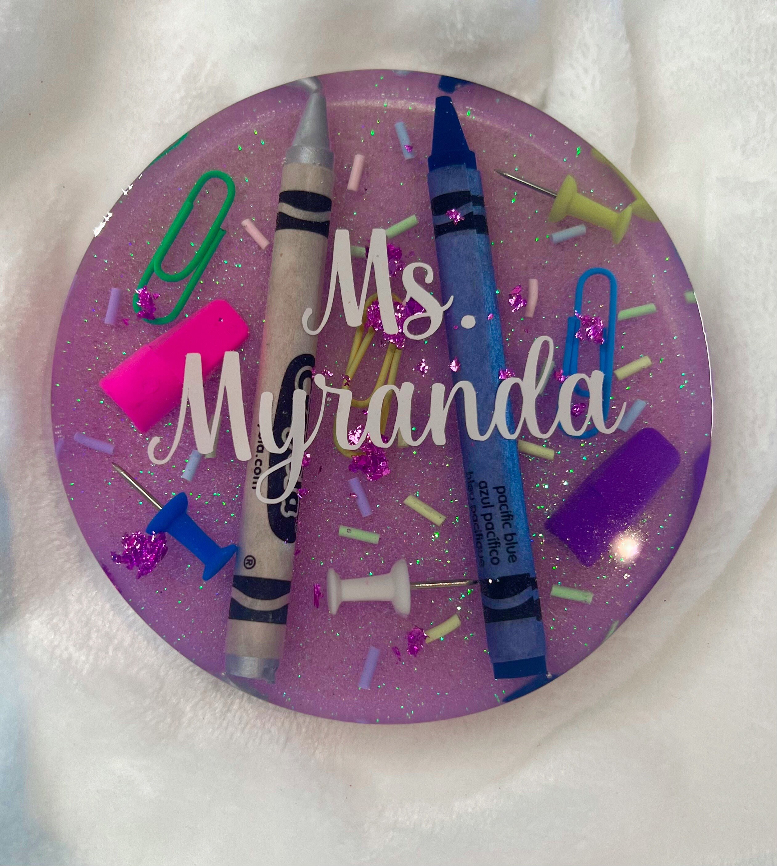 Personalized Teacher Coaster - Etsy