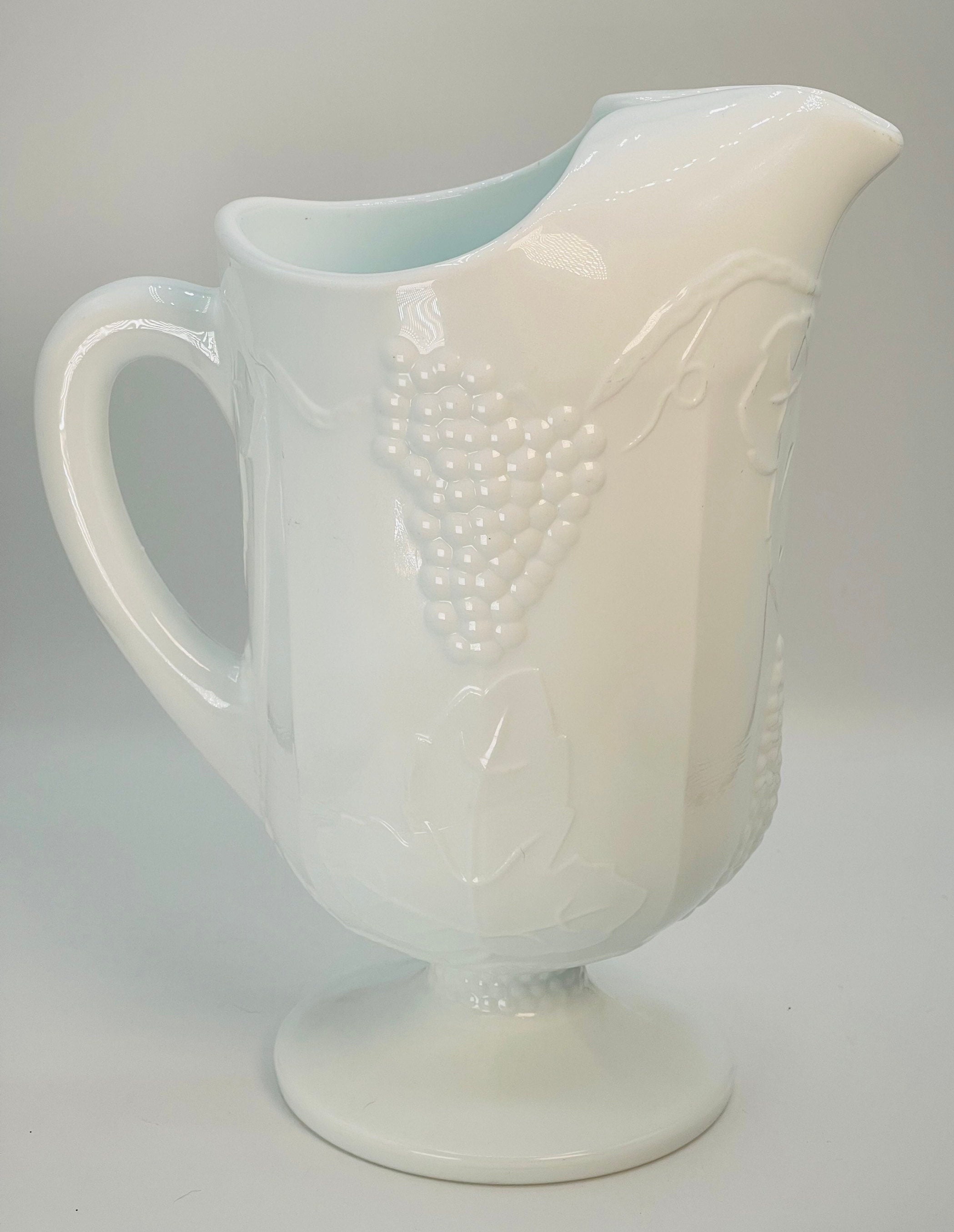 Antique Milk Glass Lemonade Dinning Set Retro Farm House Etsy