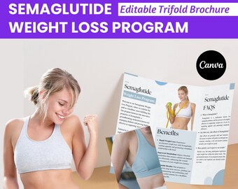 Semaglutide Weight Loss Program Trifold: Printable Canva Template