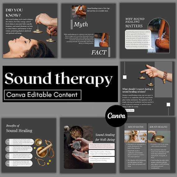 Sound Healing Social Media Templates: Customizable Canva Designs