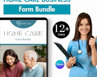 Home Care Business Form Bundle - 12 Standard Editable Canva Forms Template
