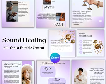 Sound Healing Social Media Templates, Customizable Canva Designs, Canva templates, Sound Healing Content, Instagram Template