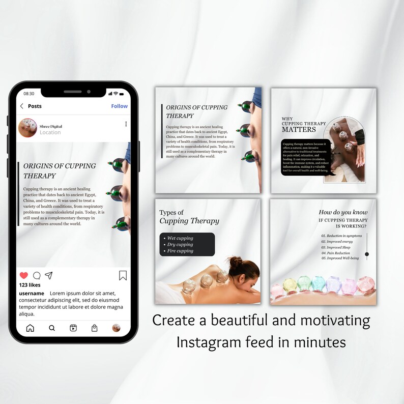 Cupping Therapy Canva Templates