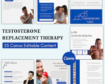 Testosterone Replacement Therapy Canva Editable Template | TRT Instagram Content
