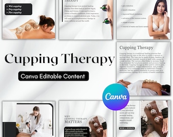 Cupping Therapy Canva Templates: Marketing & Promotion (Digital Download)