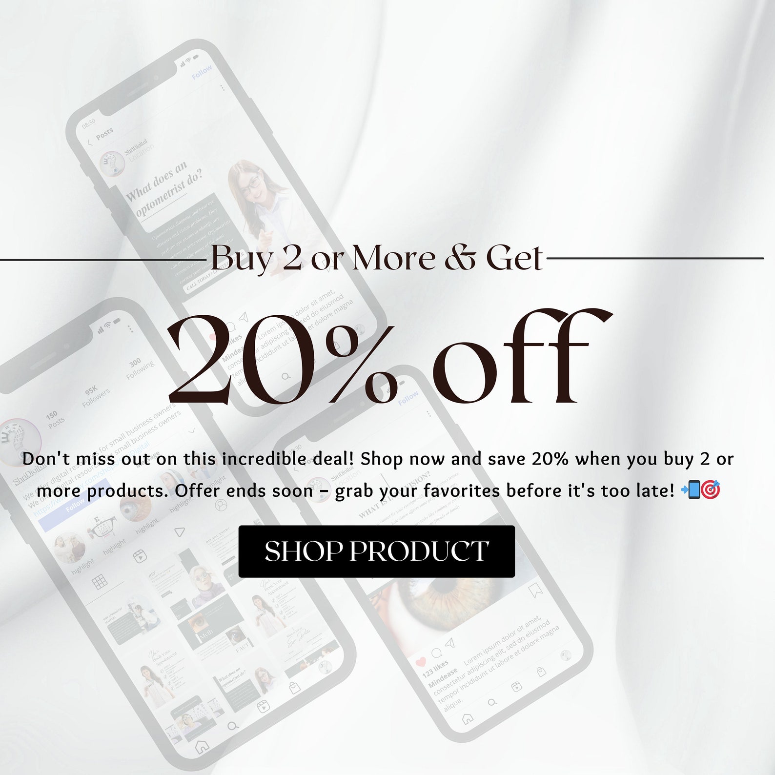 50 Optometry Instagram Post Templates | Optician Branding | Optical ...