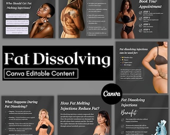 Fat Dissolving Injections Canva Template: Clinic Marketing (Editable)