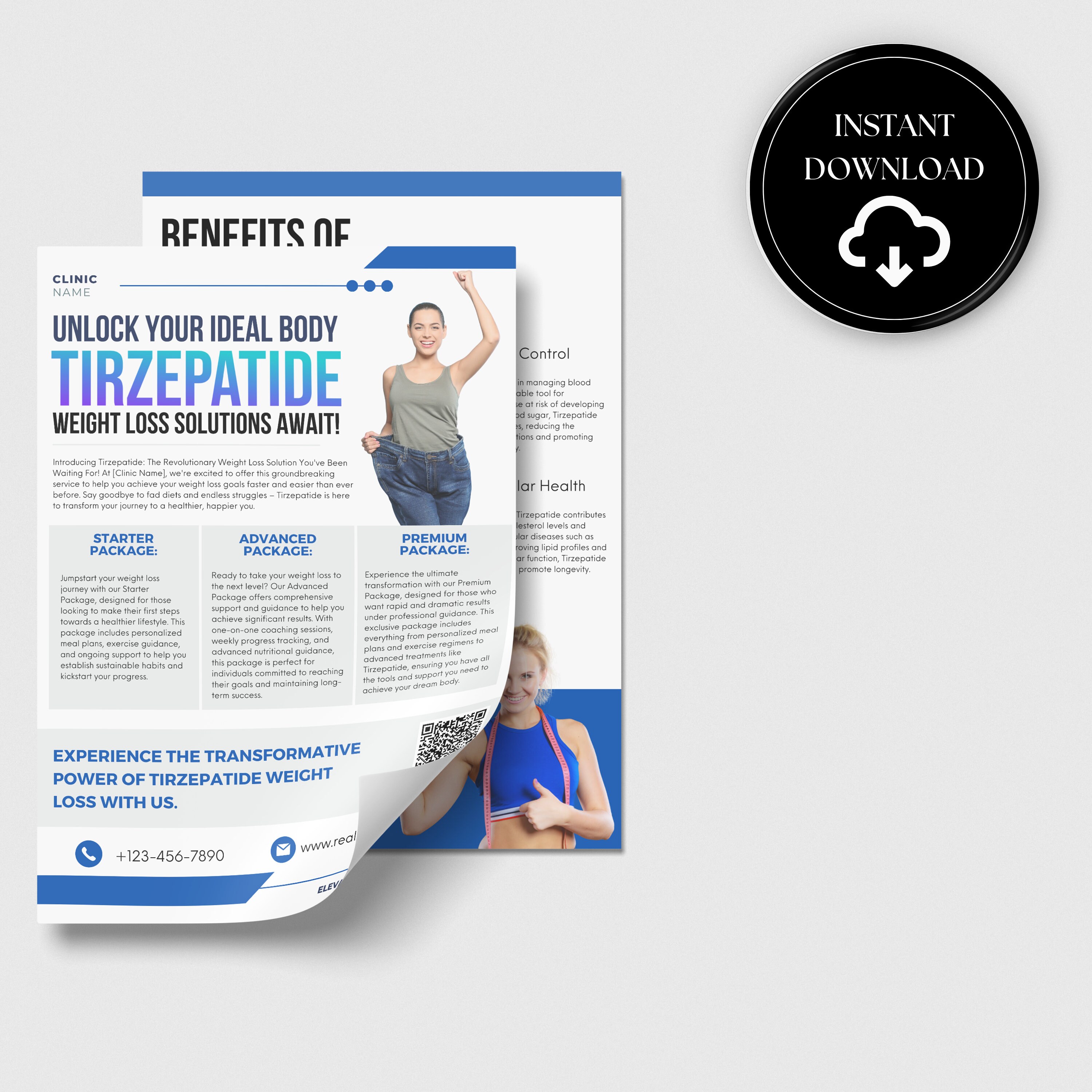 Tirzepatide Weight Loss Flyer Editable Flyer Template Ready to Print ...